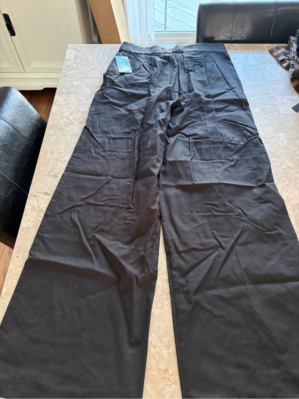Tahari ASL Black Wide-Leg Dress Pants
